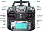 HAWK'S WORK FS-i6X 10 Ch Transmitter, 2.4GHz RC Controller with FS-iA6B Receiver for Drone Multirotor Airplane Helicopter Car Tank Boat (i6X+ iA6B)