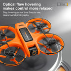 RC Drone with HD Dual Camera & Night LED, Brushless Motor Optical Flow Positioning Headless Mode S156 Mini Quadcopter, Beginner-Friendly FPV Photography Drones with 2 Batteries for Adults (Orange)