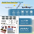 Quadrotor Drone DIY Kit: A Unique STEM Project with Brushless Motor, Optical Flow Hovering, One-Click Takeoff and Landing, and 360¡ã Flip for DIY Enthusiasts to Learn Drone Basics