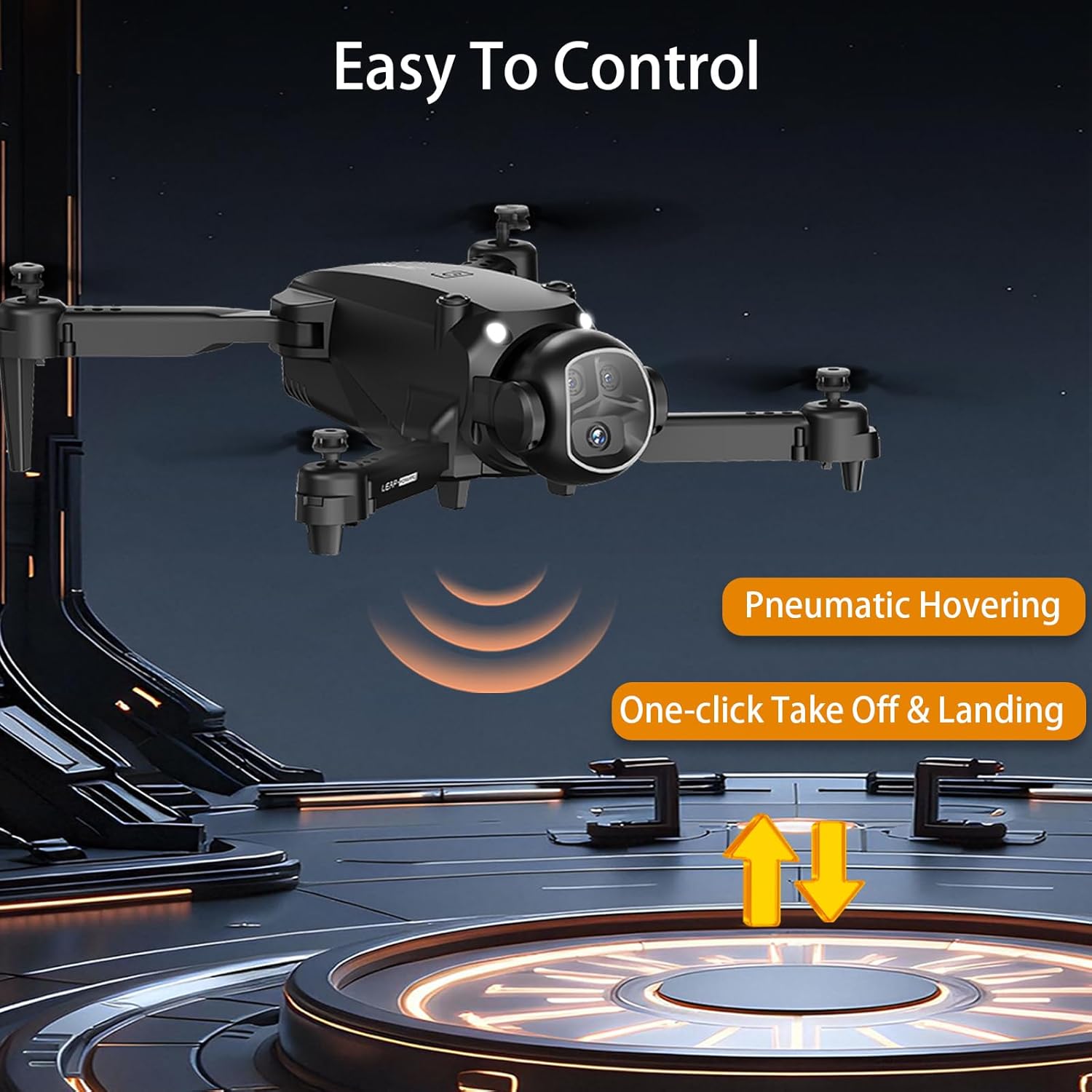 Drone with Camera for Adults Beginners, FPV Foldable RC Quadcopter Toys, Helicopter Toys, 1080P HD Camera Drone, Altitude Hold, One Key Take-off/Landing, 3D Flips, Waypoints fly, Headless Mode