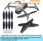 Universal 58mm/2.28In Drone Propellers for S162¡¢S116¡¢S112¡¢XK5¡¢SG108¡¢L108¡¢S3¡¢S9¡¢M8¡¢RG101¡¢A13¡¢S1S¡¢K918 Models - Replacement Drone Accessories with Stable and Low-Noise Operation 16-Pack (Black)