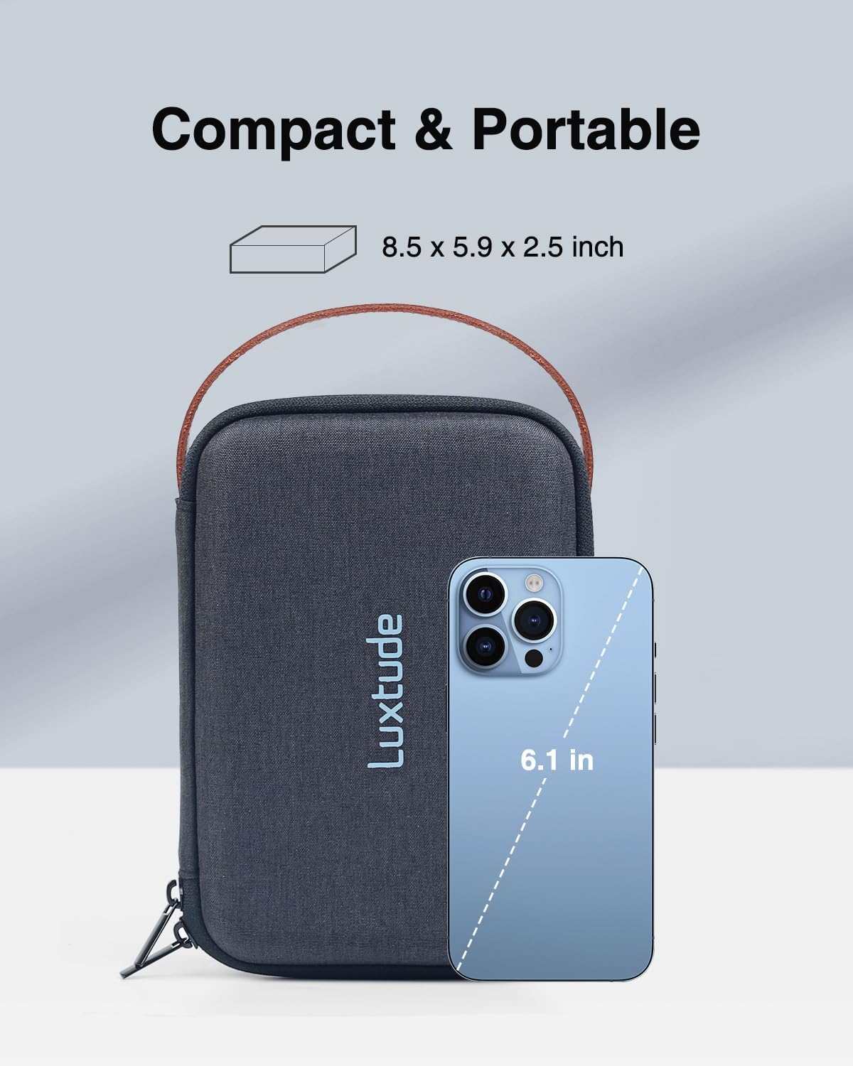 Luxtude Hard EVA Case with Foam, Hard Sided EVA Shockproof Camera Organizer Case, Travel Carrying Cases for Drones, Digital Products, Electronic Instruments, etc.