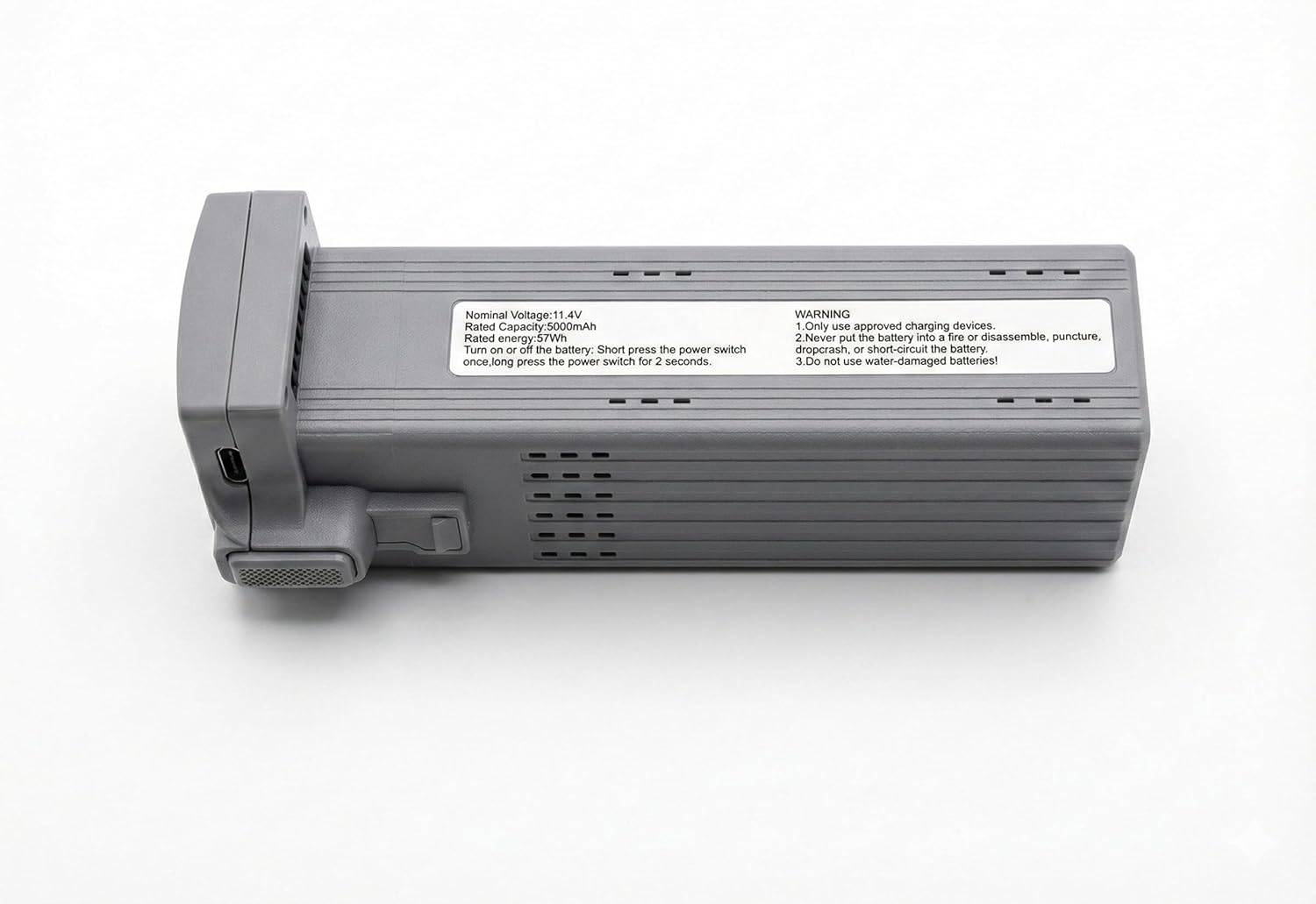 Inc Volo X EZ AI Spare Battery, 11.4V, 5000mAh, 57Wh, Replacement Battery for Volo X Drone, Up to 45 Minutes Flight Time