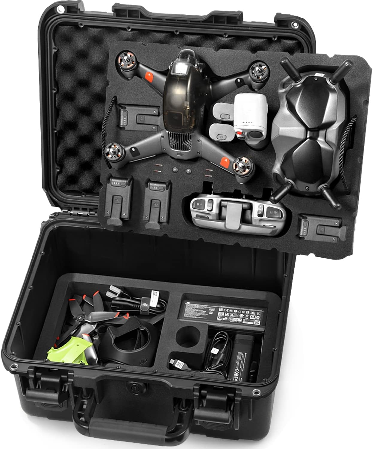 LEKUFEE Waterproof Hard Case for DJI FPV Drone,Explorer Combo,DJI Goggles Integra,Goggles 2/ V2, FPV Motion Controller, RC Motion 2,Accessories(Case Only)