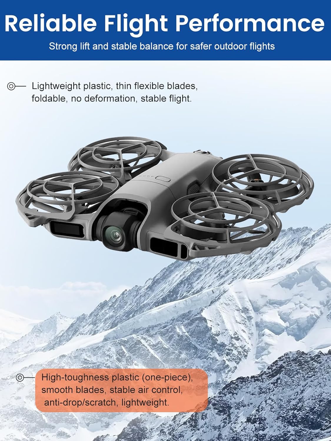 12Pcs Propellers Compatible with DJI Neo 2 Accessories ¨C Plastic Replacement Propeller Blades, Lightweight Quiet Low-Noise Design, Durable Flexible Drone Spare Parts Including Screws and Screwdriver