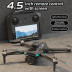Drone For Adult,4.5 Screen,5G Remote Controller With Camera,6K HD Camera FPV Live Video,Altitude Hold Gesture Selfie One Key Take Off Landing 3D Flips Waypoint Fly Drone (3 Batteries)