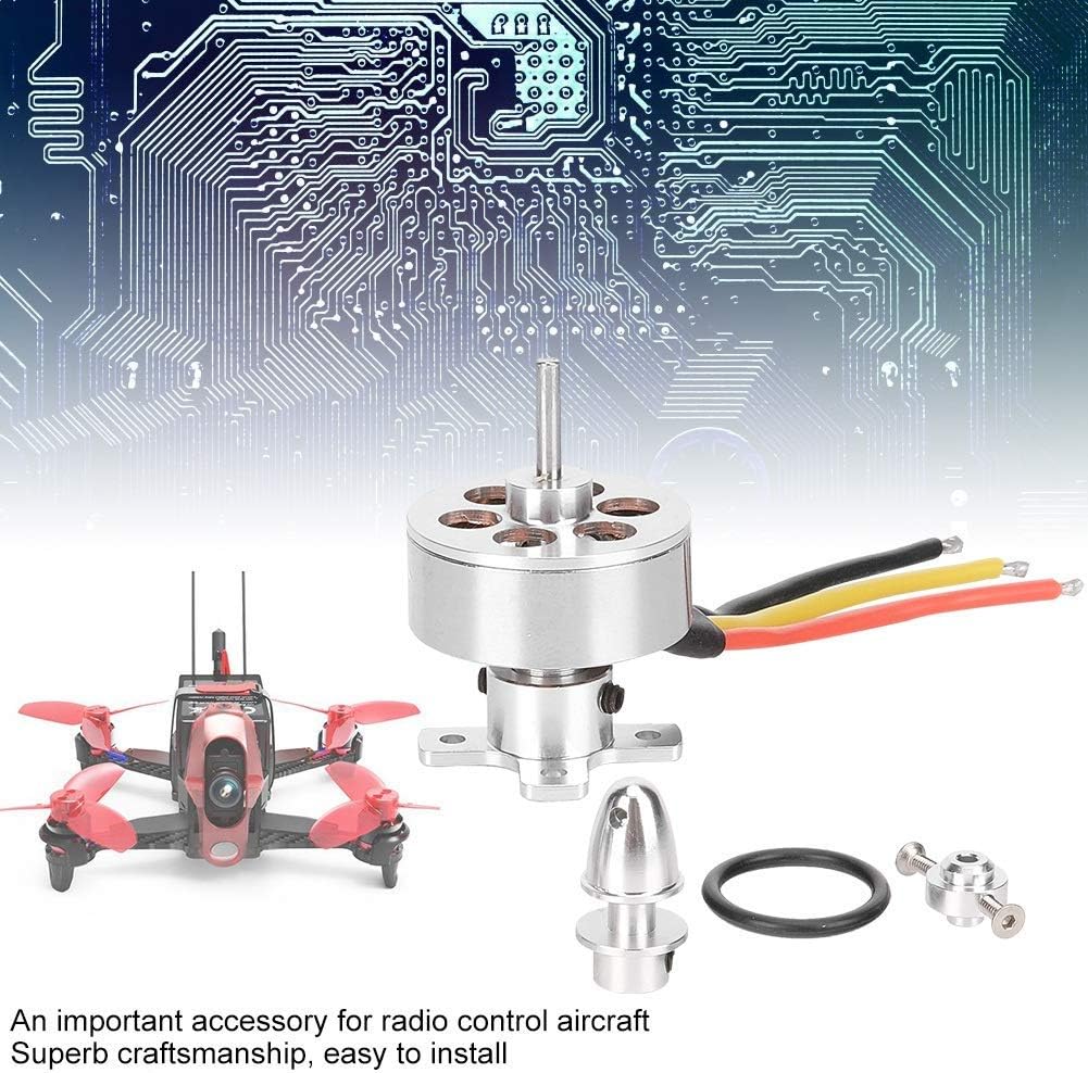 2211 RC Brushless Motor, Drone Brushless High Speed Motor with Blade Protector 23mm/0.9in Aircraft Brushless Motor for Wing Aircraft Airplane (2300kv)