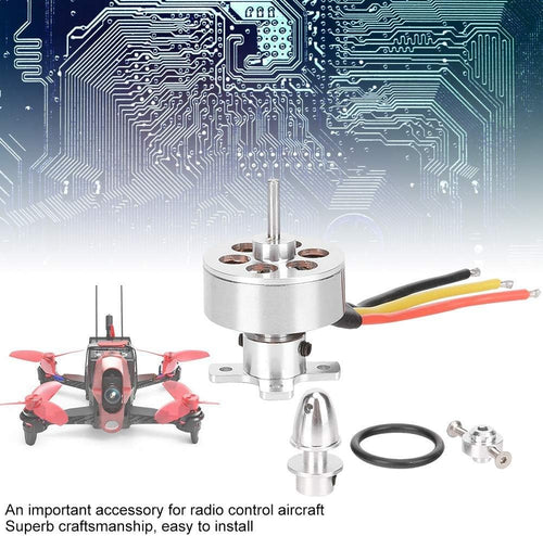 2211 RC Brushless Motor, Drone Brushless High Speed Motor with Blade Protector 23mm/0.9in Aircraft Brushless Motor for Wing Aircraft Airplane (2300kv)