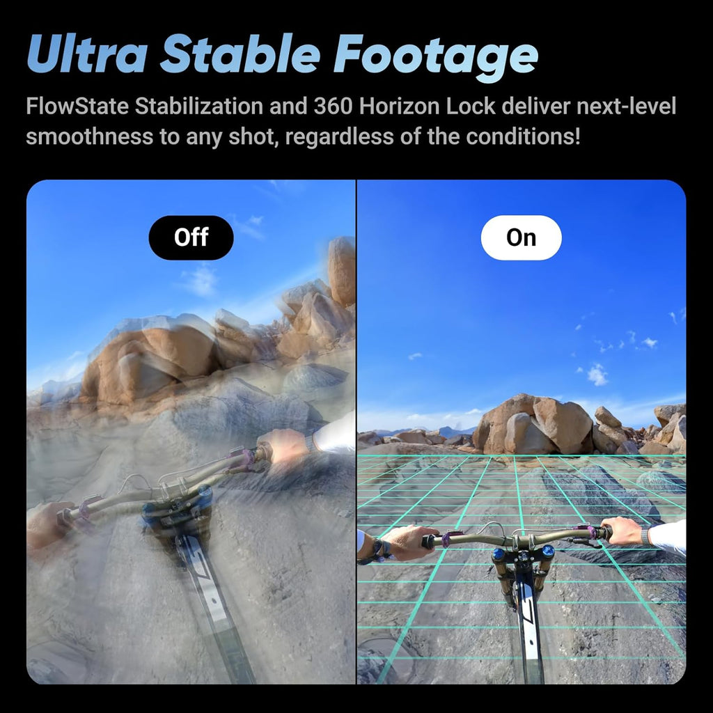 Insta360 X4 No Drone Bundle - 8K Waterproof 360 Action Camera, 4K Wide-Angle Video, Invisible Selfie Stick Effect, Removable Lens Guards, 135 Min Battery Life, AI Editing, Stabilization
