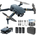 60+ Min Flight Time Super Endurance Drone with Camera for Adults 4K HD, Foldable WiFi Quadcopter Drones, 2650 FT Control Range, Brushless Motor, Auto Hover Mode, Follow Me Function (3 Batteries) for Beginners