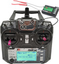 FS-i6X 10 Channels RC Transmitter and Receiver FS-iA10B 2.4GHz Fly AFHDS2A Sky Radio Control System for FPV Drone Quadrotor, Fixed Wing, RC Car and Boat (Mode 2 Left-Hand Throttle) Black
