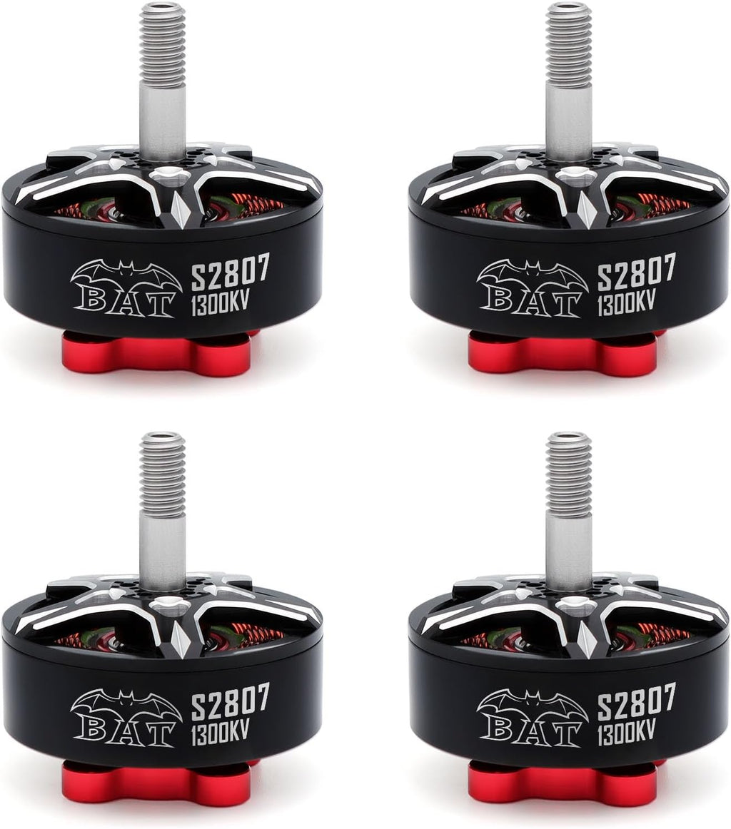 Surpass Hobby S2807 Outrunner Brushless Motor 6S 1300KV Drone Motor for 6-7inch Long Range FPV Racing Drone Freestyle FPV Drone Quadcopter (1300KV 4Pcs)