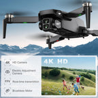 Drone with Camera for Adults 4K, Brushless Motor Drones for Kids Beginners, 60 Mins Flight, 130¡ã Lens, FPV Foldable RC Quadcopter, Gesture Photography, Toys Gifts for Teen Boys Girls, Black