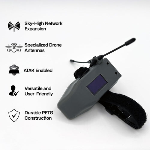 ATAK Enabled S5 Copilot for Drones LoRa Off-Grid Mesh Communicator Meshtastic Flashed Signal Booster & Range Extender from Spec5, Gray