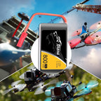 TATTU 3.7V 800mAh 25C 1S LiPo Battery Pack with JST Plug for F181 MJX X400 X400W X800 Holy Stone X200 X300C X500 Sky Viper S670 V950str V950hd HS110 HS200 Syma X56W HS200W RC Quadcopter(6 Pcs)