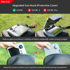 Arzroic Sun Hood Kit for DJI Mini 3/3 Pro RC Controller Accessories - Anti-Glare Sun Shade Cover and Neck Lanyard