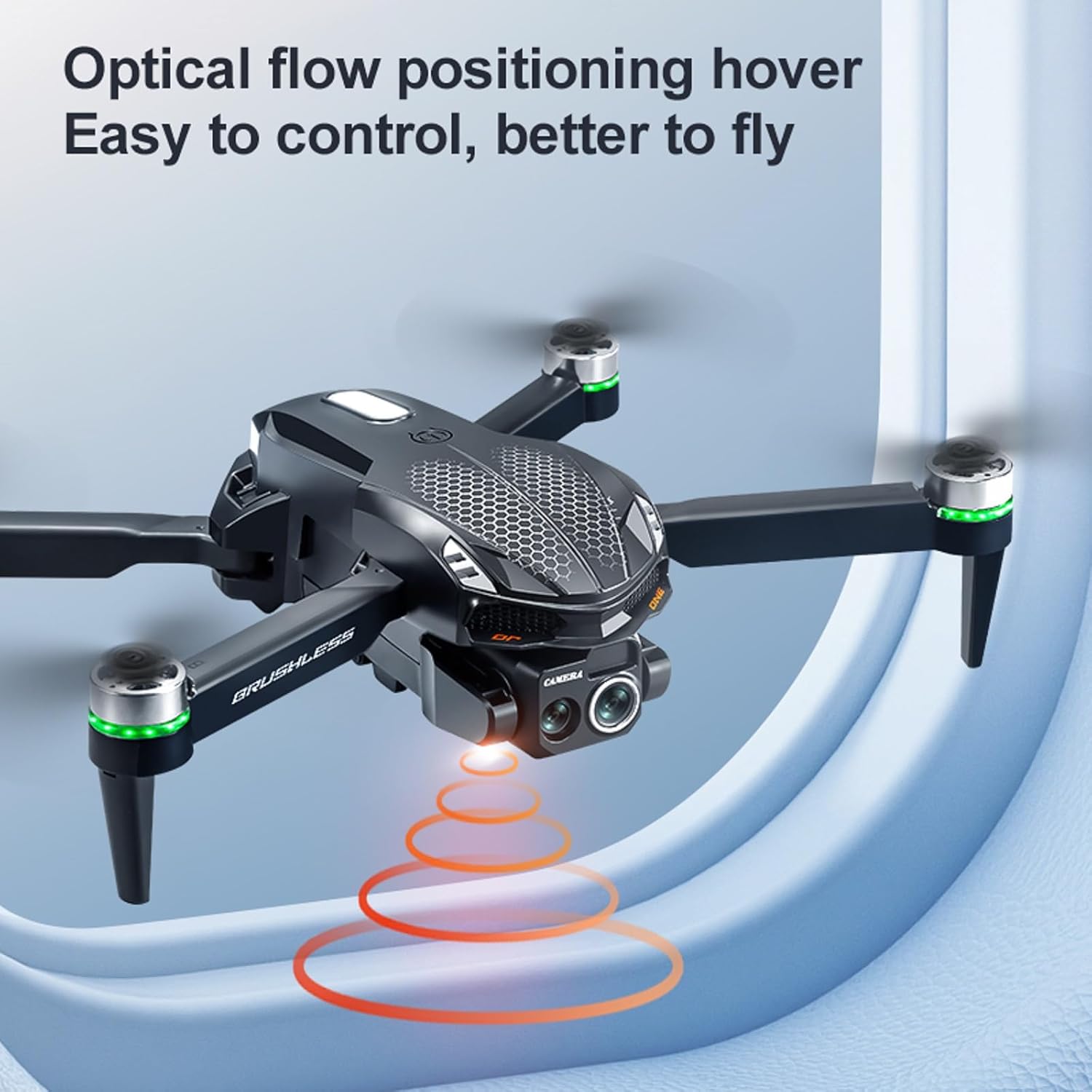S168 Drone with Screen Controller, Brushless Motor, Altitude Hold, One Key Take Off/Landing, Active Obstacle Avoidance, Black Carrying Case, Two-batteries.