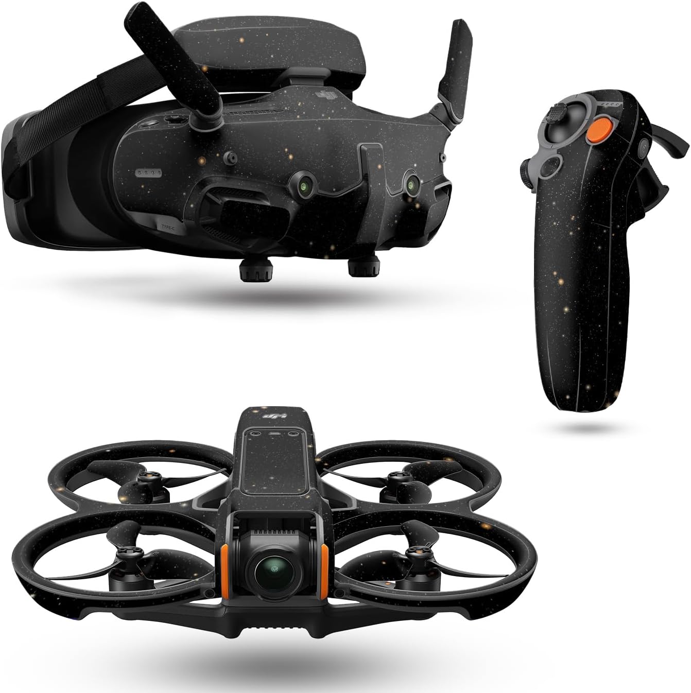 Drone Skin Compatible with DJI Avata 2 Bundle (2024) - Deep Space - Premium 3M Vinyl Protective Wrap Decal Cover - Easy to Apply | Crafted in The USA by MightySkins