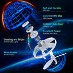 Ivtivfu Flying Orb Ball (Blue, 2025 Upgraded) with Dazzling Lights, Magic Hover Spinner, Cool Boomerang Drone, Floating Cosmic Globe, Kids Toys Gifts for 6 7 8 9 10 Year Old Boys Girls