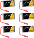 TATTU 3.7V 800mAh 25C 1S LiPo Battery Pack with JST Plug for F181 MJX X400 X400W X800 Holy Stone X200 X300C X500 Sky Viper S670 V950str V950hd HS110 HS200 Syma X56W HS200W RC Quadcopter(6 Pcs)