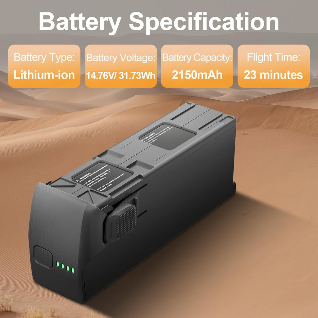 Avata 2 Battery 2 Pack with Charging Station, 2150mAh Intelligent Flight Avata 2 Battery Replacement and Two-Way Charging Hub, 23 Minutes of Max Flight Time Compatible with DJI Avata 2 Drone