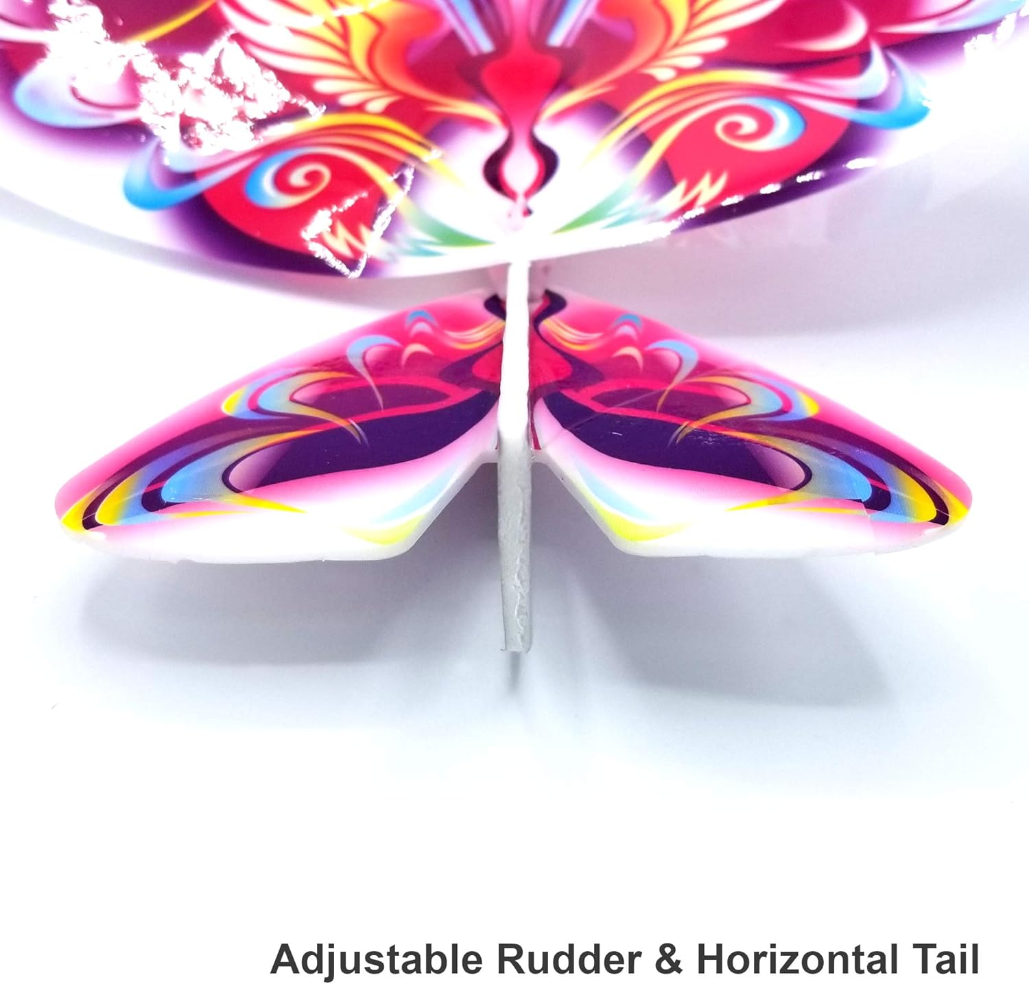 Self Flying eBird Pink Butterfly - Electronic Flying Bird Drone Toy. Adjust The Rudder to Make The Flapping Wings Bird Fly Forward and Back to You. 3 Flying Models! No Remote Control Needed