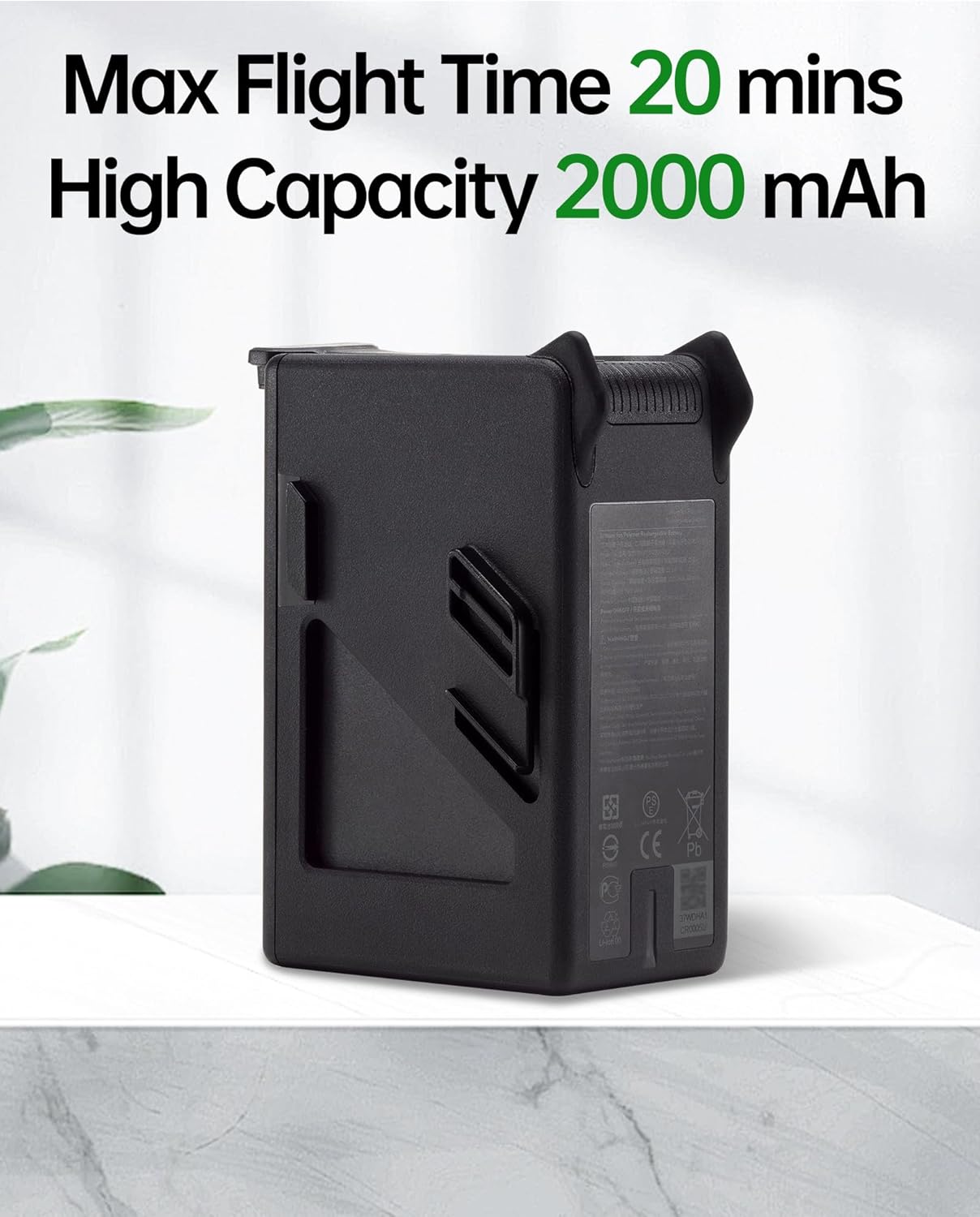 FPV Battery Fly More Kit for DJI FPV Drone Accessories, FPV Drone Battery Combo, Prolonged Flight Time and Fast Charging, Includes 2 Pcs DJI FPV Intelligent Flight Batteries and Charging Hub