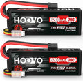 HOOVO 7.4V 70C 6200mAh 2S Lipo Battery Hard Case with Tracxas Plug for RC Car RC Helicopter RC Truck RC Truggy Airplane Quadcopter UAV Drone FPV (2 Packs