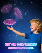 Flying Toy Drone for Kids£¬360¡ã Hands Free Motion Sensors Mini Drone with Cool LED Lights,Easy Indoor Small UFO Toy Flying Ball Drone for Kids -Pink