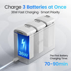 Holy Stone Smart Battery Charging Hub for HS360D and HS360E Drone, Quick Charging, Auto-Discharge (Charge Three Batteries in Sequence)