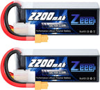 Zeee 4S Lipo Battery 2200mAh 14.8V 120C with XT60 Plug RC Graphene Battery for RC Models RC Boat FPV Drone Quadcopter Helicopter Airplane RC Car(2 Pack)