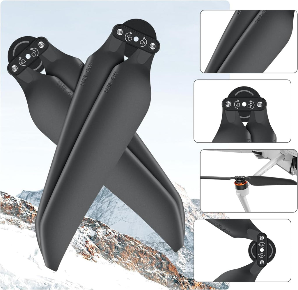 Autel Robotics EVO MAX 4T Propeller 1158 Blades, Foldable & Durable Propellers Standard 1 Set, Accessories Prop Blades Only for Autel EVO Max 4T/ 4N V2 Drone, 100% O.riginal