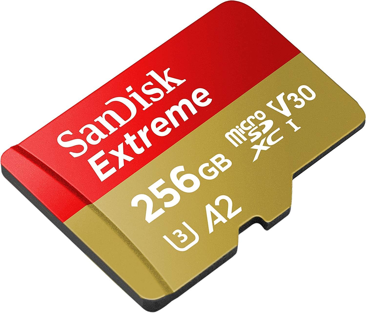 SanDisk 256GB Extreme MicroSDXC UHS-I Memory Card for DJI Drones Works with Avata and Goggles 2 (SDSQXAV-256G-GN6MN) Class 10 Bundle with 1 Everything But Stromboli Micro SD Card Reader
