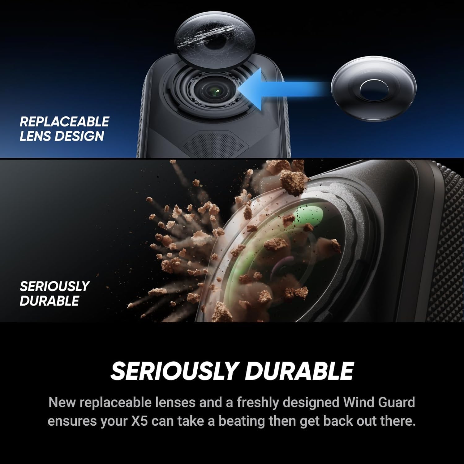 Insta360 X5 Extended Selfie Stick Drone View Bundle ((3m/9.8ft))-8K Waterproof 360 Action Camera with 1/1.28 48MP Sensors, 8K 360 HDR Video|Bundle Includes 3m Selfie Stick, Lens Cap (256GB)
