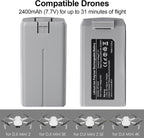 Mini 4K/2 Series Intelligent Flight Battery(2 Pack) with Two-Way Charging Hub, 31mins Max Flight, 2400mAh-7.7V Replacement Battery Fly More kit for DJI Mini 4K/2/2 SE/SE