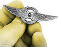 BL4-018 Full Size Silver UAS FAA Commercial Drone Pilot Wings pin