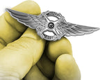 BL4-018 Full Size Silver UAS FAA Commercial Drone Pilot Wings pin