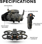 Glossy Glitter Drone Skin Compatible with DJI Avata 2 Bundle (2024) - Black Gold Marble - Premium 3M Vinyl Protective Wrap Decal Cover - Easy to Apply | Crafted in The USA by MightySkins