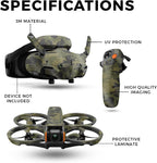 Glossy Glitter Drone Skin Compatible with DJI Avata 2 Bundle (2024) - Green Camouflage - Premium 3M Vinyl Protective Wrap Decal Cover - Easy to Apply | Crafted in The USA by MightySkins