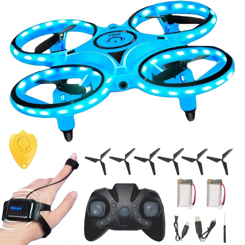 2025 Upgraded Hand Controlled Drone for kids,Somatosensory aircraft with Smart Watch Controlled, Gesture sensing aircraft Cool LED Remote Control Drone 360¡ã Flips,quadcopter