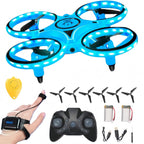 2025 Upgraded Hand Controlled Drone for kids,Somatosensory aircraft with Smart Watch Controlled, Gesture sensing aircraft Cool LED Remote Control Drone 360¡ã Flips,quadcopter