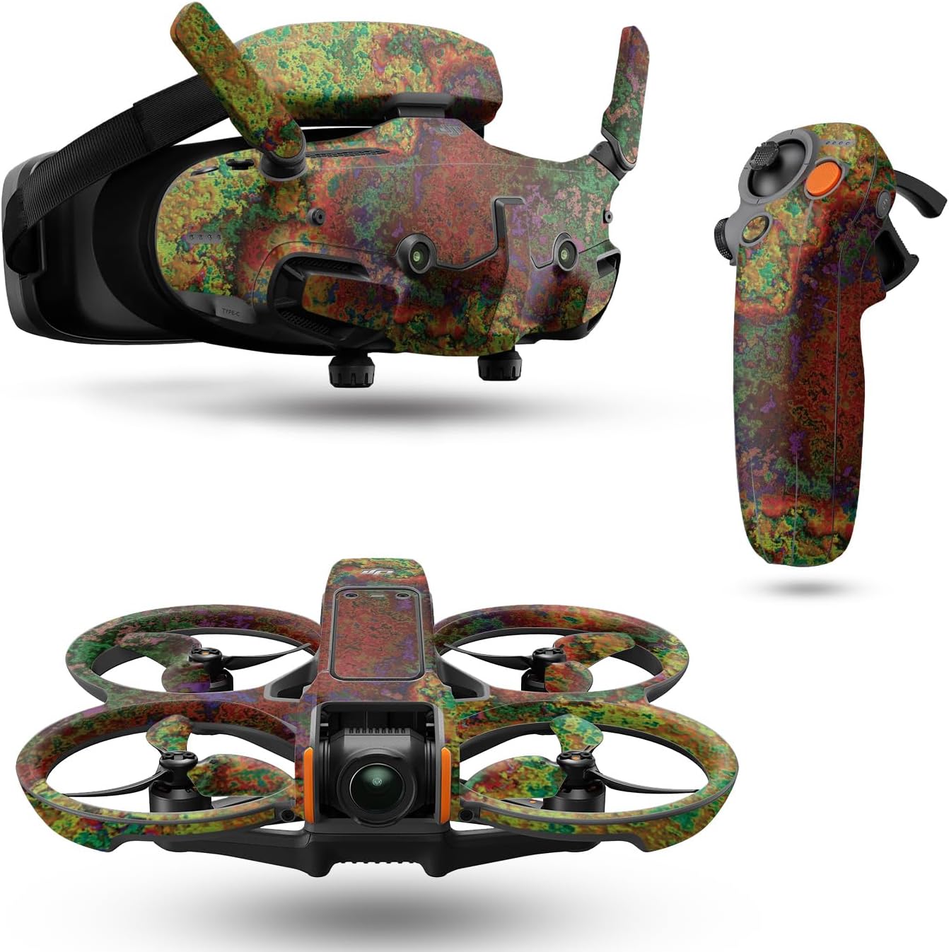 Drone Skin Compatible with DJI Avata 2 Bundle (2024) - Rust - Premium 3M Vinyl Protective Wrap Decal Cover - Easy to Apply | Crafted in The USA by MightySkins
