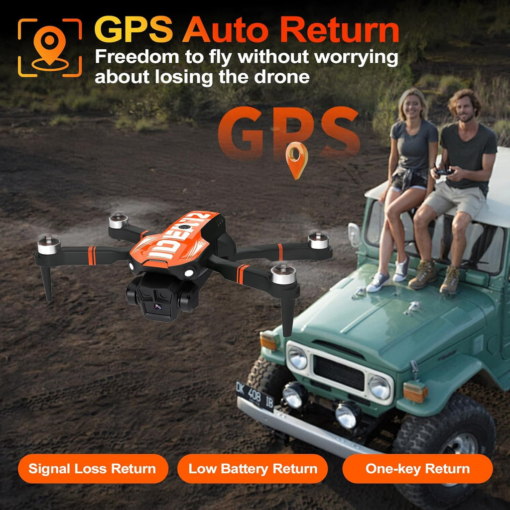 LE-IDEA GPS Drone with Camera for Adults, Professional 4K Camera Drone with Brushless Motor Auto Return Home Follow Me RC Quadcopter for Beginners Foldable Toys Gifts Under 249g IDEA12GPS