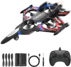BEZGAR Drones for Kids | 2.4GHZ RC Plane | Remote Control Airplane, Mini Stunt Plane Helicopter, 360¡ã Flip Fighter Jet Toy with Colorful LED Navigation Lights Red, Toys for ages 8-13