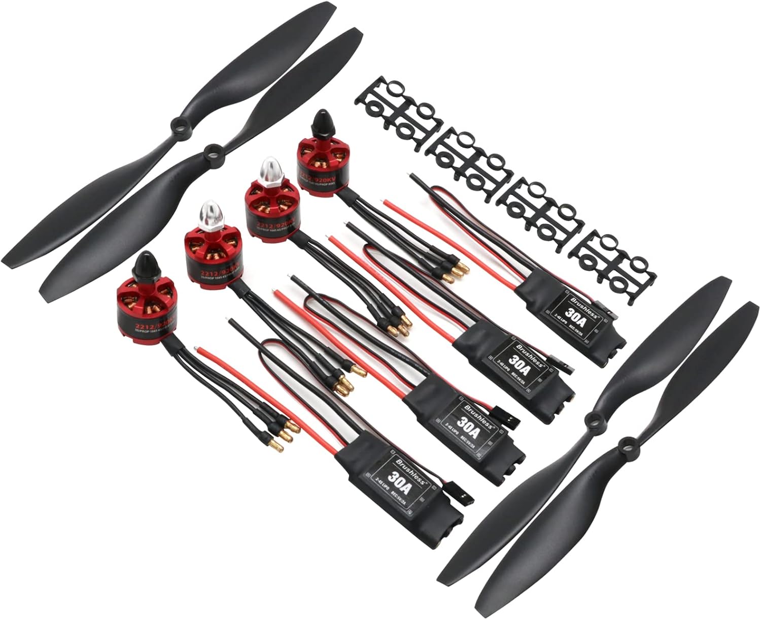 Brushless Motor Kit with 3.5mm Connector 2212 920KV CW 30A Brushless ESC Propeller for F450 F550 S550 F550 Helicopter Quadcopter