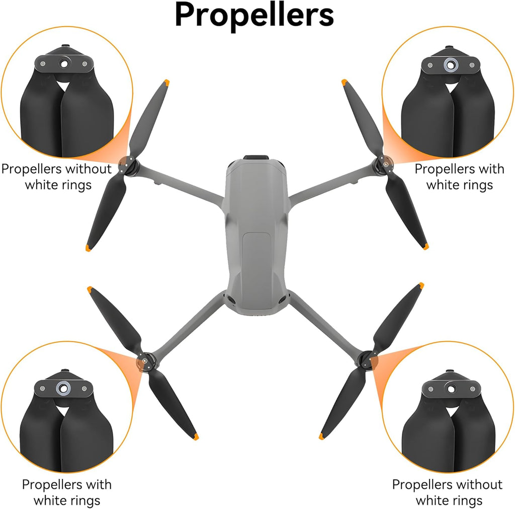 Propellers for DJI Air 3S Drone - 4Pcs Accessories Set with Propeller Guard Protector Landing Gear Low Noise Blades for DJI Air 3/Air 3S Drone Accessories Bundles