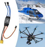 30A Electric Brushless Motor Controller, 2 Pcs ESC Speed Controller with XT60 and 3.5mm Bullet Plugs for RC Drone RC Airplane Helicopter (30A)