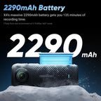Insta360 X4 No Drone Bundle - 8K Waterproof 360 Action Camera, 4K Wide-Angle Video, Invisible Selfie Stick Effect, Removable Lens Guards, 135 Min Battery Life, AI Editing, Stabilization