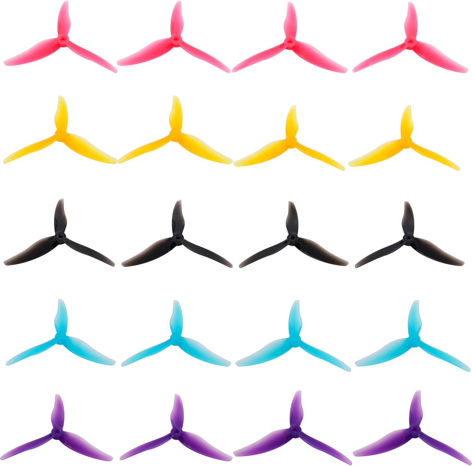 20PCS Drone Props Propeller Gemfan Hurricane 51477 Smooth FPV Racing Props 5.1inch 3-Paddle Propeller CW CCW Props with 5mm Mounting Hole for 2206-2407 Motor for FPV Racing Drone
