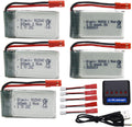 Blomiky 5 Pack 3.7V 800mAh 25C Rechargeable Li-po JST Plug Batteries and 4 in 1 Board Fit for MJX X300C X400W X600 X800 RC Quadcopter Drone / 3.7V 800mAh JST *5